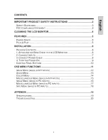 Preview for 3 page of Westinghouse L2410NM - 24" LCD Monitor User Manual