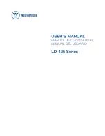 Предварительный просмотр 1 страницы Westinghouse LD-425 Series User Manual