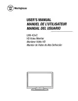 Westinghouse LVM-42w2 User Manual preview