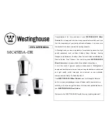 Westinghouse MC45B3A-DR Use & Care Manual preview