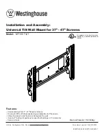 Westinghouse MT150 TILT Installation And Assembly Manual preview