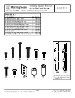 Предварительный просмотр 10 страницы Westinghouse MT80 TILT Installation And Assembly Manual