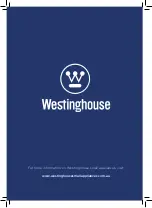 Предварительный просмотр 10 страницы Westinghouse Opti-Pro WHIR03WA Instruction Manual