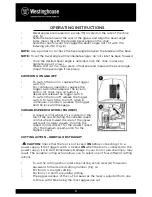 Preview for 8 page of Westinghouse PT10475 Instruction Manual