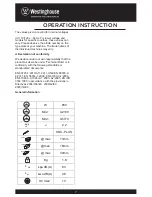 Предварительный просмотр 7 страницы Westinghouse PT30125 Instruction Manual