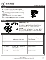 Preview for 2 page of Westinghouse Q75AD1424-06 Installation