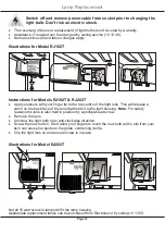 Preview for 10 page of Westinghouse RJ182T Care And Use Information