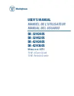 Westinghouse SK-32H240S - 32" LCD TV User Manual preview