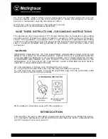 Предварительный просмотр 3 страницы Westinghouse VC14130 Instruction Manual