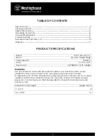 Preview for 2 page of Westinghouse VC14150 Instruction Manual