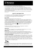 Preview for 5 page of Westinghouse VC14150 Instruction Manual