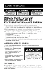 Preview for 3 page of Westinghouse WCM11100B User Manual