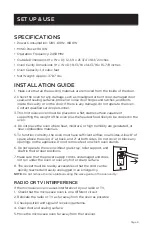 Preview for 9 page of Westinghouse WCM14110SSGZ User Manual