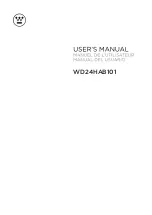 Westinghouse WD24HAB101 User Manual предпросмотр