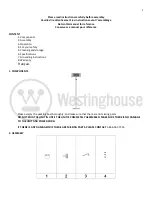 Preview for 2 page of Westinghouse WES31-1550 Instruction Manual