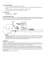 Предварительный просмотр 5 страницы Westinghouse WES31-1566 Instruction Manual