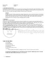 Preview for 6 page of Westinghouse WES31-1892 User Manual