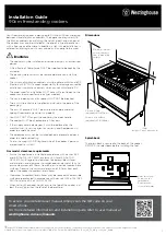 Предварительный просмотр 1 страницы Westinghouse WFE946 Installation Manual