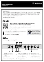 Westinghouse WFEP917 Quick Start Manual предпросмотр