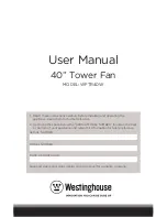 Westinghouse WFTR40W User Manual preview