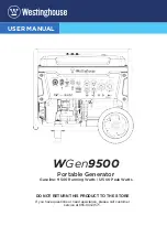 Preview for 1 page of Westinghouse WGen9500 User Manual