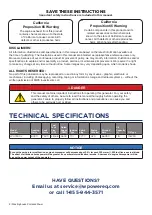 Preview for 2 page of Westinghouse WH7500v User Manual