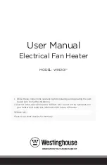 Westinghouse WHD101 series User Manual preview