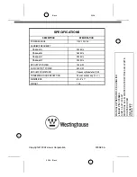 Предварительный просмотр 8 страницы Westinghouse WHI-3S - One Piece Intercom Unit Owner'S Manual