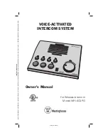 Предварительный просмотр 1 страницы Westinghouse WHI-4CUPG - Voice Activated Intercom Owner'S Manual