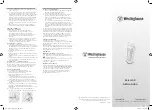 Westinghouse WHLSE002 Instructions предпросмотр