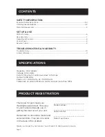 Preview for 2 page of Westinghouse WHT401BR User Manual