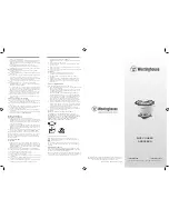 Westinghouse WKRC100K10 Instructions For Use preview