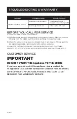 Preview for 10 page of Westinghouse WMF008 User Manual