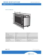 Preview for 1 page of Westinghouse WMG281SB Dimension And Installation Manual