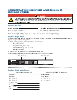 Предварительный просмотр 3 страницы Westinghouse WP2500 Owner'S Manual