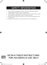 Preview for 8 page of Westinghouse WSFTBGY32 Instruction Manual