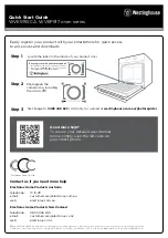 Предварительный просмотр 4 страницы Westinghouse WVE915SCA Quick Start Manual