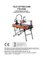 Preview for 1 page of WESTLAND MACHINERY FTA-202G User Manual