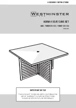 WESTMINSTER ADRIA OMO125-123 Assembly Instructions Manual предпросмотр