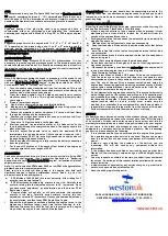 Предварительный просмотр 2 страницы Weston UK WEST EUROTECH 52 V2 Instructions