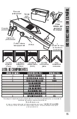 Preview for 15 page of Weston MANDOLINE  16-0501-W Instructions Manual