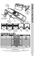 Preview for 25 page of Weston MANDOLINE  16-0501-W Instructions Manual