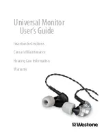 Westone Universal Monitor User Manual предпросмотр