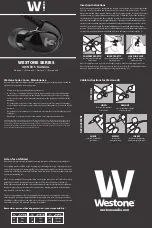 Предварительный просмотр 1 страницы Westone Westone Series Owner'S Manual