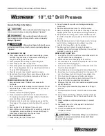 Предварительный просмотр 5 страницы Westward 1KEN3 Operating Instructions And Parts Manual