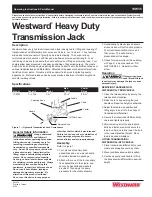 Предварительный просмотр 1 страницы Westward 1VW35 Operating Instructions & Parts Manual