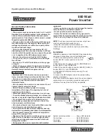 Предварительный просмотр 2 страницы Westward 1YAY6 Operating Instructions Manual