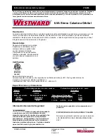 Предварительный просмотр 13 страницы Westward 21A466 Operating Instructions Manual