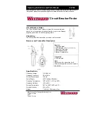 Preview for 1 page of Westward 23V746 Operating Instructions And Parts Manual