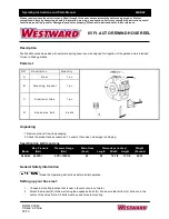 Preview for 1 page of Westward 24AD42 Operating Instructions And Parts Manual